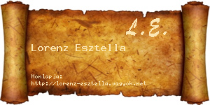 Lorenz Esztella névjegykártya